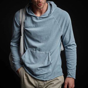 JAMES PERSE MEN'S RECYCLED BRUSHED JERSEY HOODIE SIZE 2
